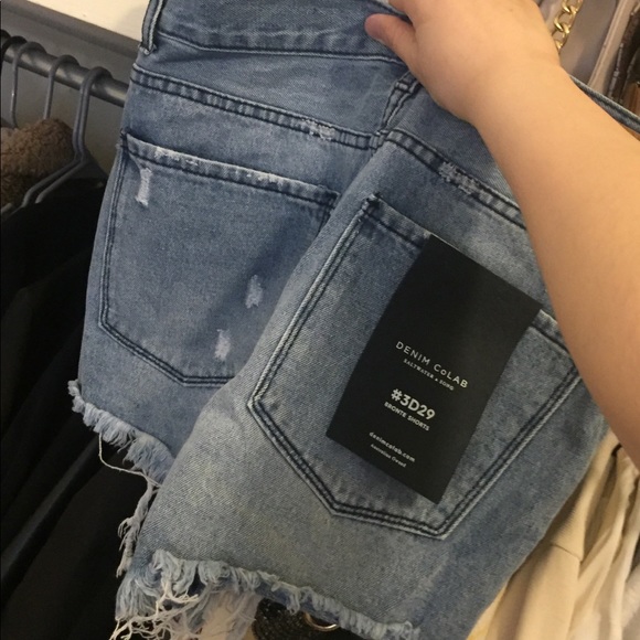 BNWT Denim Colab Shorts - Picture 2 of 2